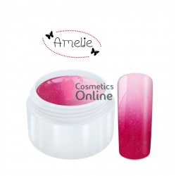 Gel UV Amelie cameleon magenta-alb metalic 5ml + 1 Cutie cu paiete Holografice Cadou